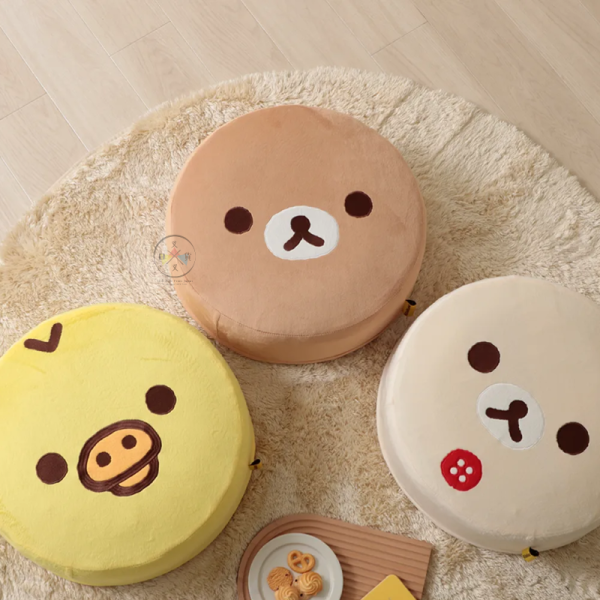 預購 拉拉熊 懶懶熊 懶妹 小雞 專賣店限定 大臉 圓形 靠墊 坐墊 抱枕 可拆洗 3選1 日本製 【4/16截止】 