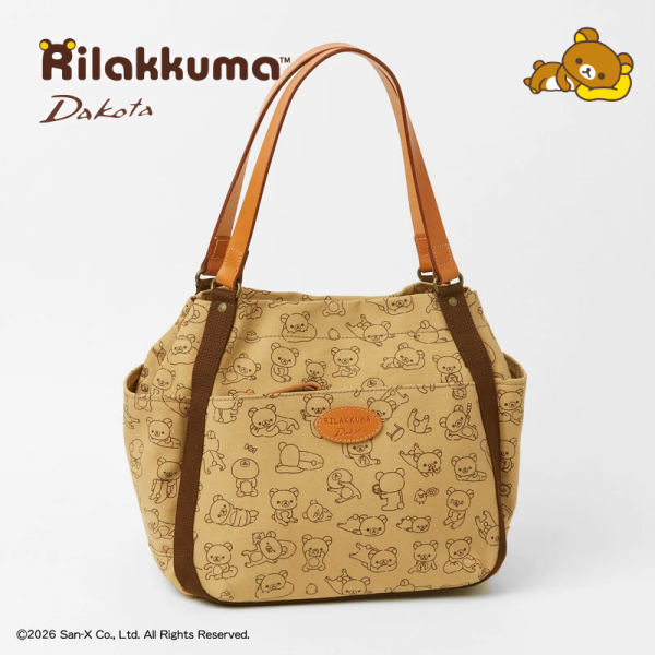 預購 拉拉熊 懶懶熊 小雞 專賣店限定Dakota聯名 帆布肩背包 拼接皮革提把 S/L 4選1 日本製【4/30截止】 