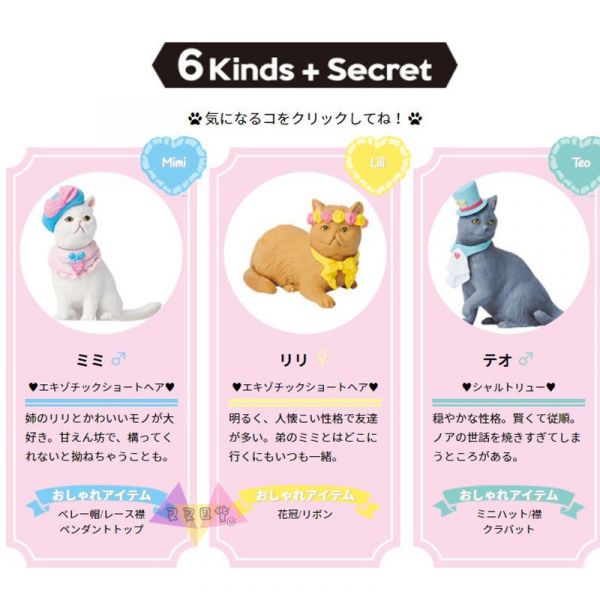 Mary's Favote cat喵星人時尚貓公仔盒玩隨機1入 