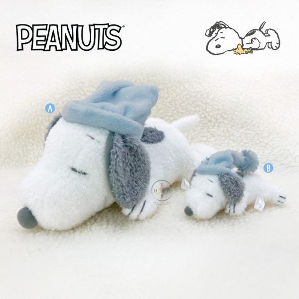 SNOOPY 史努比 睡帽 閉眼 趴睡 絨毛吊飾