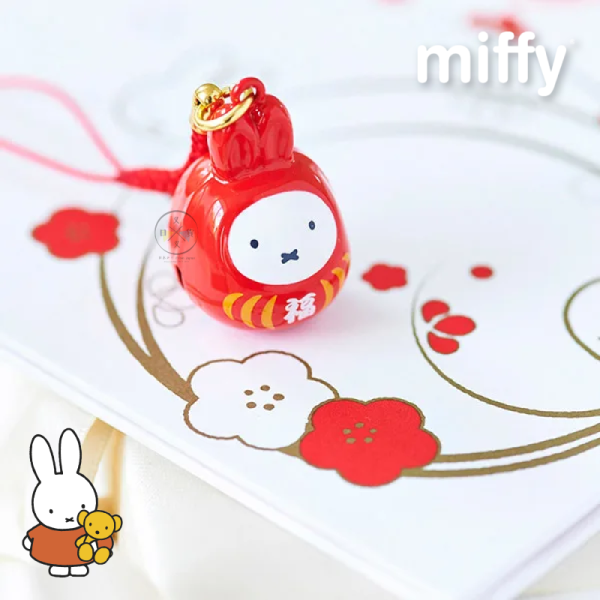 miffy 米飛兔 達摩 新年 鈴鐺吊飾 紅色 