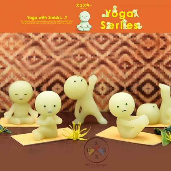 SMISKI不可思議的夜光妖精瑜珈伸展操系列6+隱藏版公仔擺飾盒玩隨機1入 