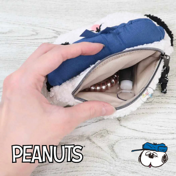 SNOOPY 史努比 歐拉夫 大頭 絨毛 刺繡 收納包 零錢包 