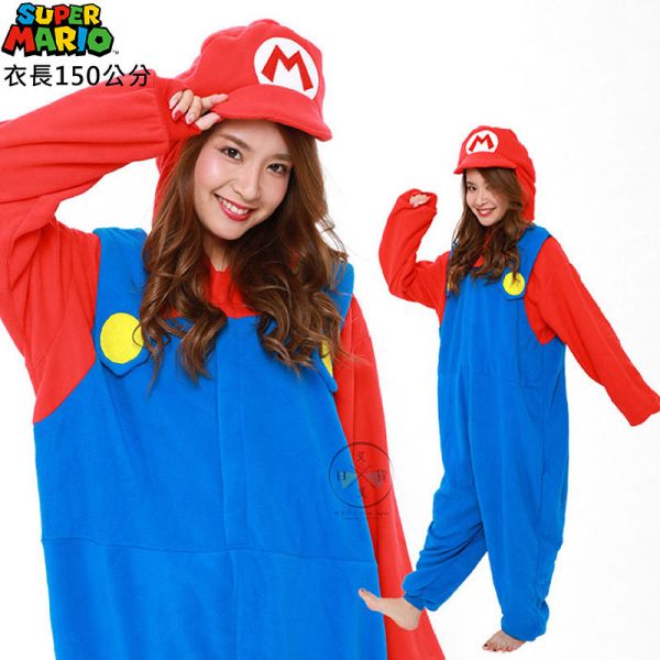 預購 任天堂 mario 瑪利歐 變裝派對 角色扮演 連身睡衣 居家服 大人尺寸 