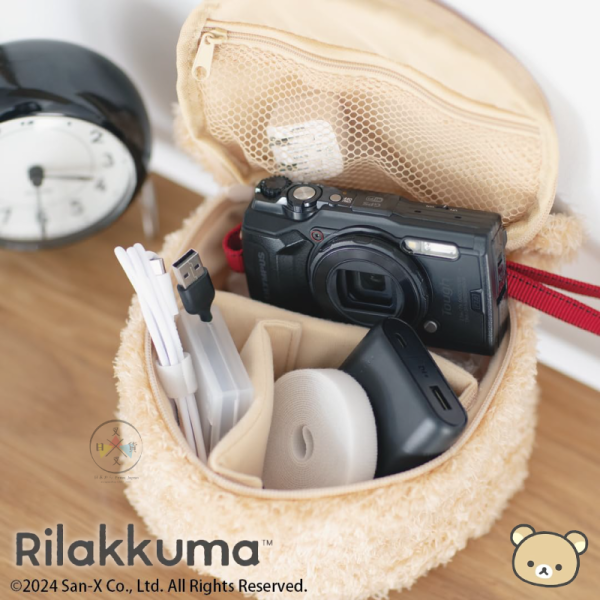 拉拉熊 懶懶熊 專賣店限定 手提 大臉 頭型 絨毛 刺繡 化妝包 收納包 