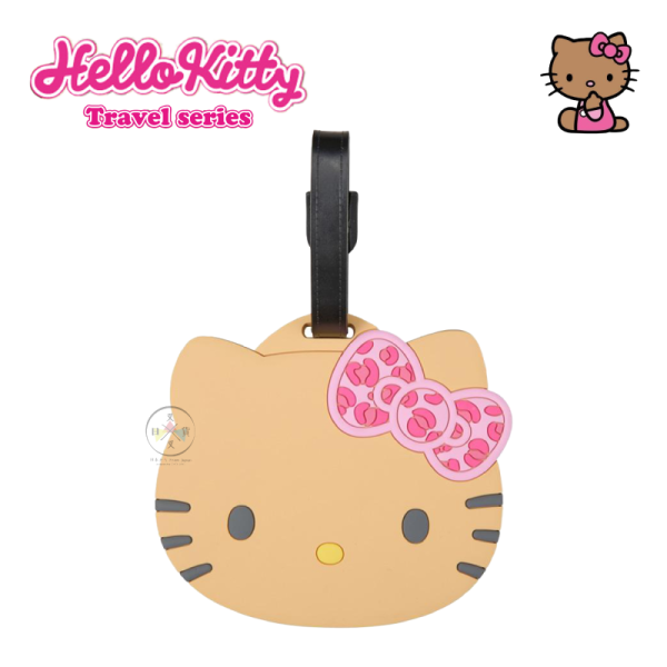 三麗鷗 曬黑 KITTY 凱蒂貓 大頭 PVC 行李吊牌 姓名牌 