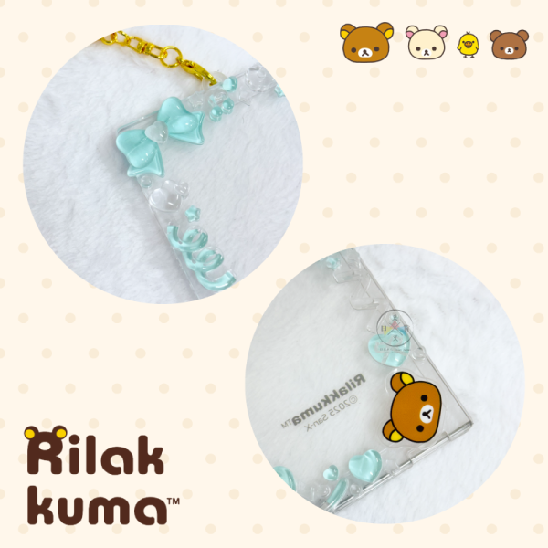 拉拉熊 懶懶熊 懶妹 小雞 蜜茶熊 浮凸邊框 滴膠 明星小卡 卡套 吊飾 4選1 