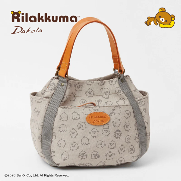 預購 拉拉熊 懶懶熊 小雞 專賣店限定Dakota聯名 帆布肩背包 拼接皮革提把 S/L 4選1 日本製【4/30截止】 