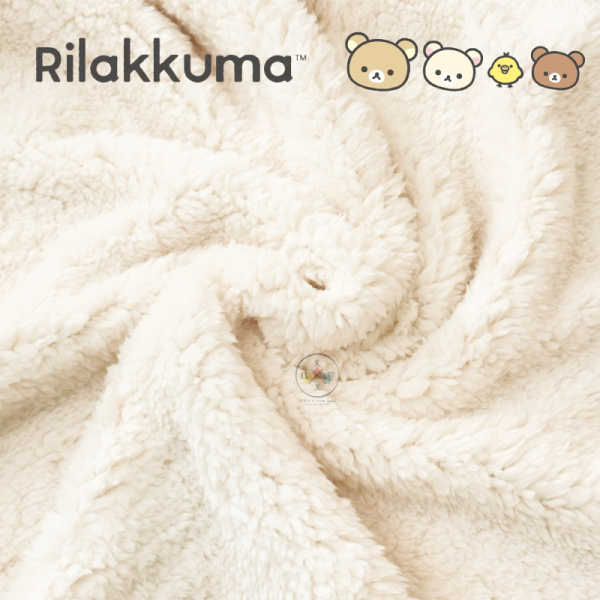 拉拉熊 懶懶熊 專賣店 長毛 雙層 布標 毛毯 100x70公分 咖 藍色 2選1 