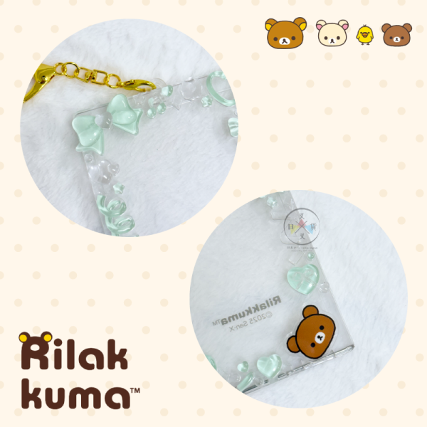 拉拉熊 懶懶熊 懶妹 小雞 蜜茶熊 浮凸邊框 滴膠 明星小卡 卡套 吊飾 4選1 