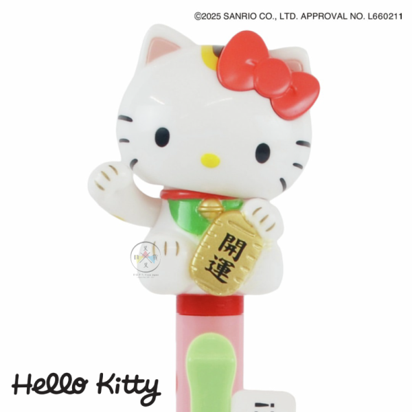 預購10月 三麗鷗 凱蒂貓 KITTY 招財貓 可動 公仔 原子筆 白 黑 金 3選1 日本製 