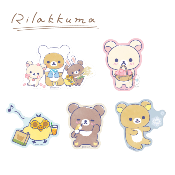 拉拉熊 懶懶熊 懶妹 小雞 蜜茶熊 陪你一起 四季 防水 貼紙 10選1 日本製 