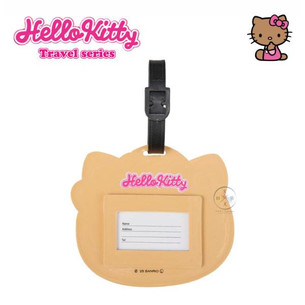 三麗鷗 曬黑 KITTY 凱蒂貓 大頭 PVC 行李吊牌 姓名牌 