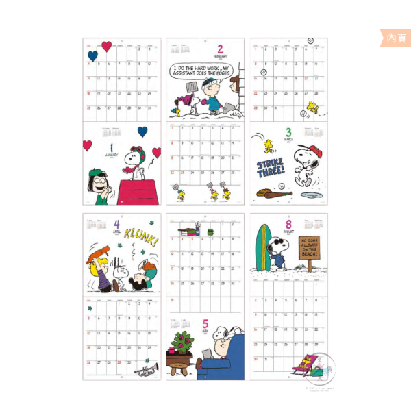 預購9月 2026年 SNOOPY 史努比 壁掛式 月曆 掛曆 日本製 