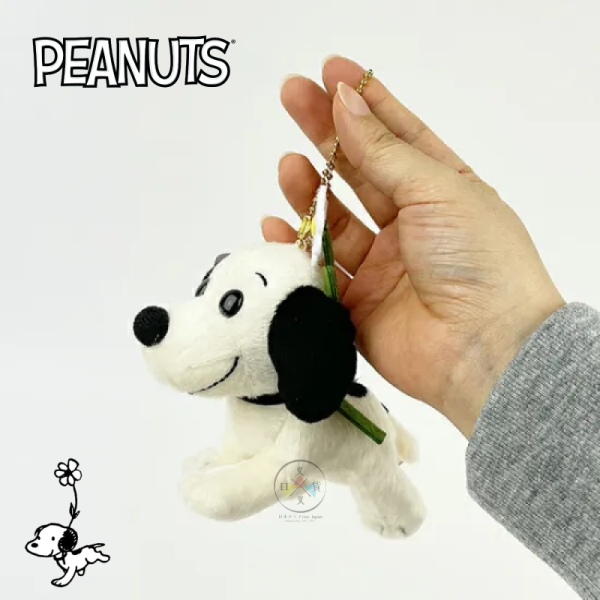 SNOOPY 史努比 1950s 小花 耳朵飛飛 絨毛吊飾 