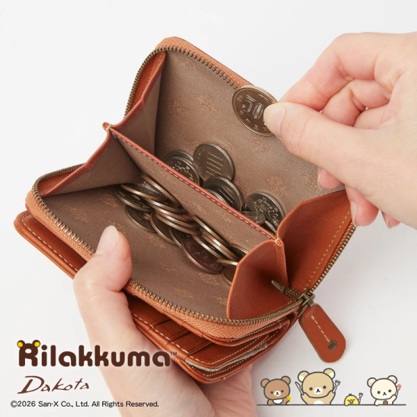 預購 拉拉熊 懶懶熊 小雞 專賣店限定Dakota聯名 皮革 兩折 短夾 拉鍊錢包 皮夾 2選1【4/30截止】 