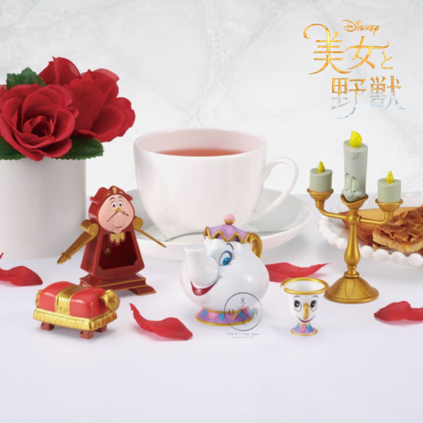 預購7月 迪士尼 美女與野獸 時鐘先生 燭台 茶壺太太 阿奇 皇家公仔 扭蛋 6入組 