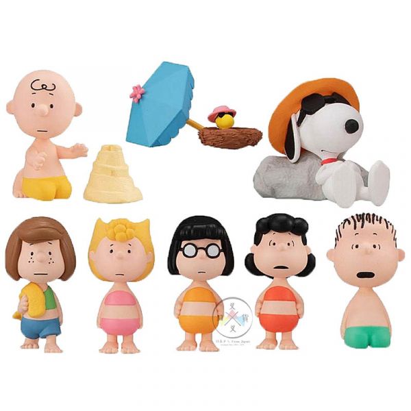 史努比 SNOOPY 查理布朗奈勒斯露西塔克鳥 排隊公仔扭蛋P2 8入組 