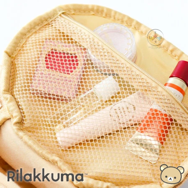 拉拉熊 懶懶熊 專賣店限定 手提 大臉 頭型 絨毛 刺繡 化妝包 收納包 