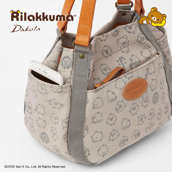 預購 拉拉熊 懶懶熊 小雞 專賣店限定Dakota聯名 帆布肩背包 拼接皮革提把 S/L 4選1 日本製【4/30截止】 