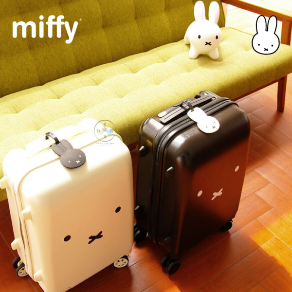 miffy 米飛兔 大頭 PVC 行李吊牌 姓名牌 黑色 