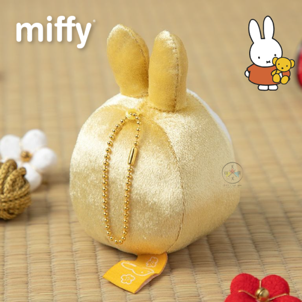 miffy 米飛兔 達摩 絨毛吊飾 新年 金色 