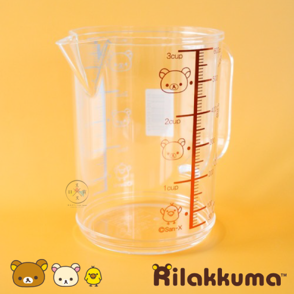 拉拉熊 懶懶熊 燙金 刻度量杯 料理用 烘焙量杯 600ML 日本製 