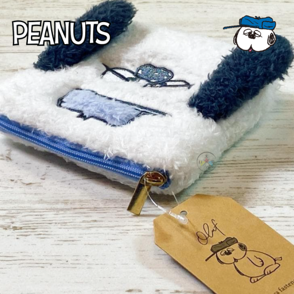 SNOOPY 史努比 歐拉夫 捲捲 絨毛 刺繡 大臉 收納包 零錢包 