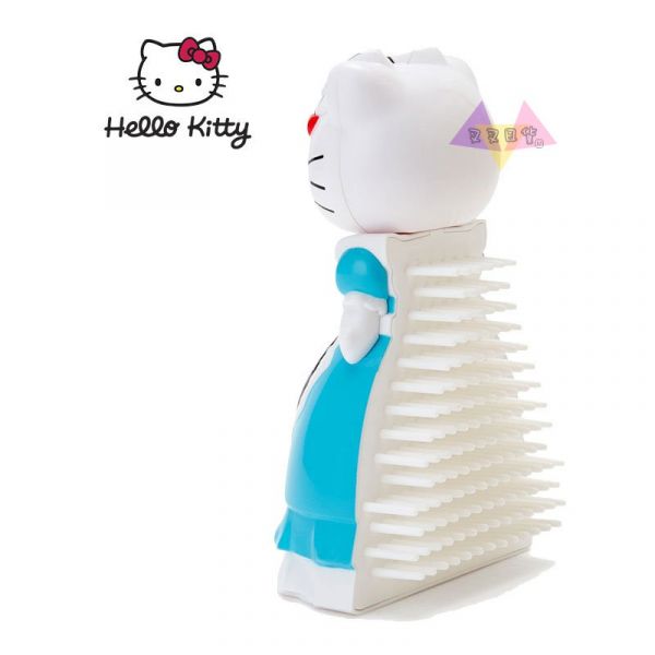 Hello Kitty凱蒂貓變裝愛麗絲藍洋裝公仔梳子盒裝 