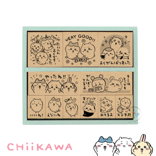 吉伊卡哇 木製 橡皮章 好棒棒印章 11入組 日本製 