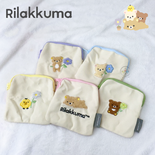 拉拉熊 懶懶熊 懶妹 小雞 蜜茶熊 花花世界 刺繡小物包 扭蛋 全5款 