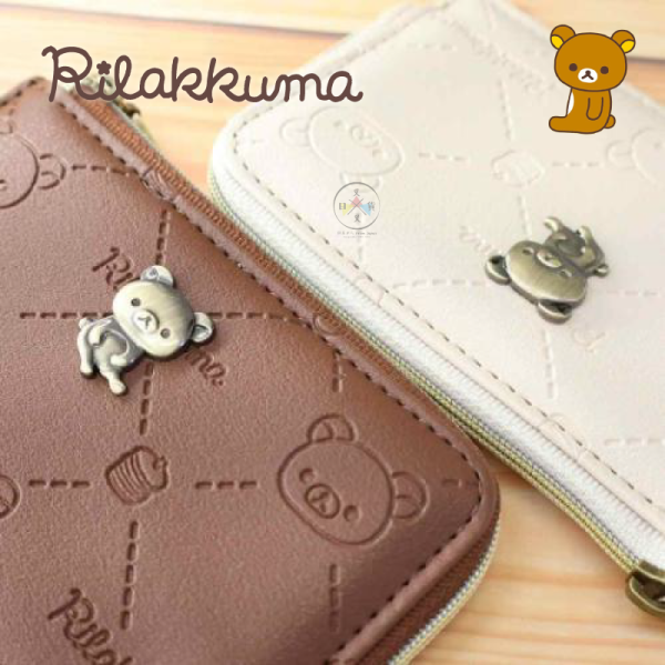 拉拉熊 懶懶熊 菱格壓紋 立體金屬牌 伸縮 票卡夾 零錢包 2選1 