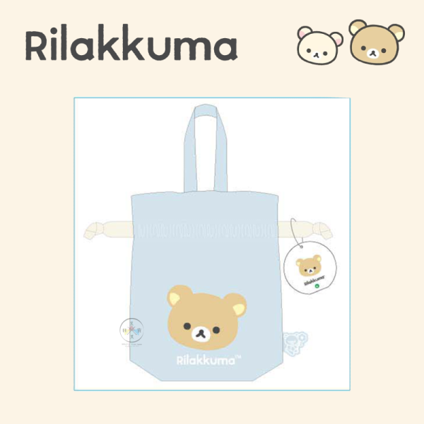 預購10月 拉拉熊 懶懶熊 懶妹 蓬鬆絨毛刺繡大臉 束口 手提袋 2選1 