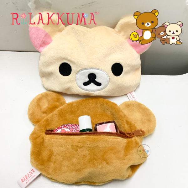 拉拉熊 懶懶熊 軟軟小物包 絨毛刺繡 大臉 拉鍊收納包 扭蛋 全5款 隨機1入 