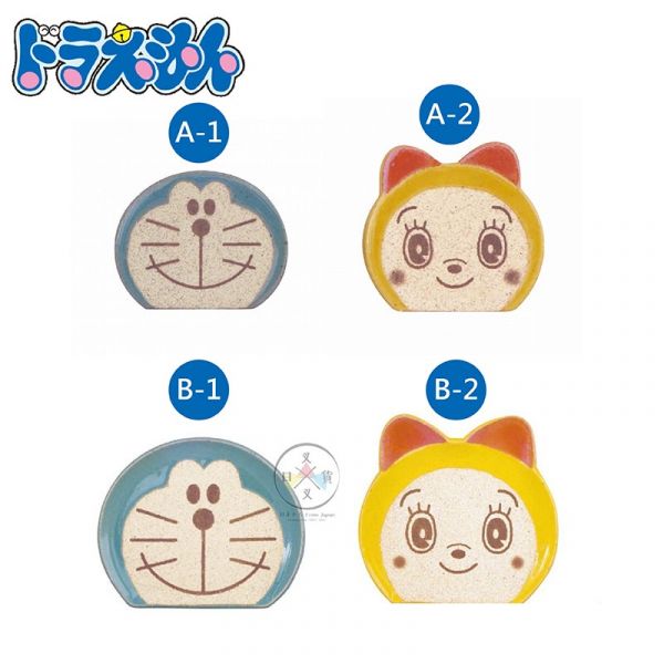 哆啦A夢 Doraemon 哆啦美 美濃燒 大頭陶瓷小碟子 盒裝 2選1 日本製 