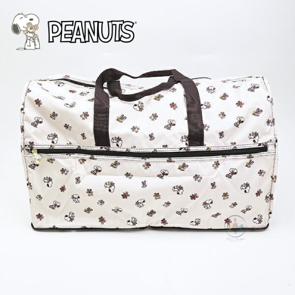 SNOOPY 史努比 泰迪熊 行李袋 旅行袋 可折疊 L號 38L 