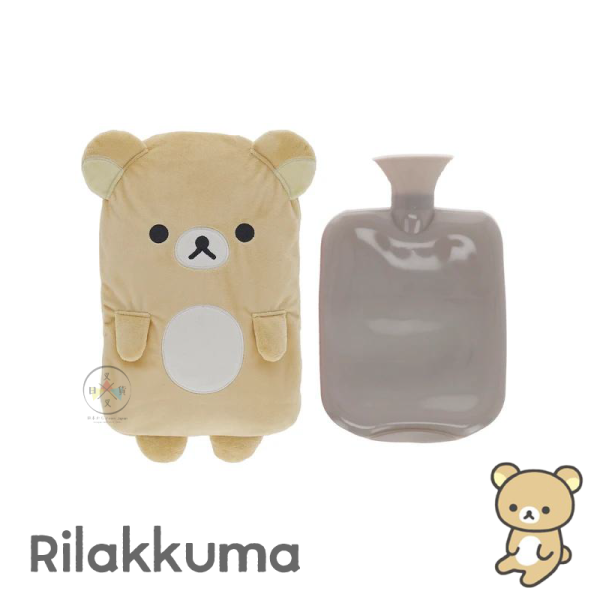 拉拉熊 懶懶熊 絨毛 刺繡 熱敷 熱水袋 1.8L 