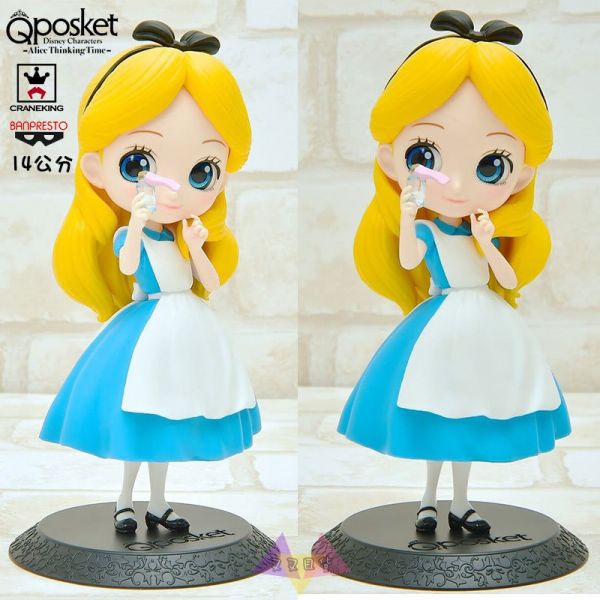 迪士尼 愛麗絲拿藥水瓶 Q Posket 一般色 大眼娃娃公仔盒裝BP景品 