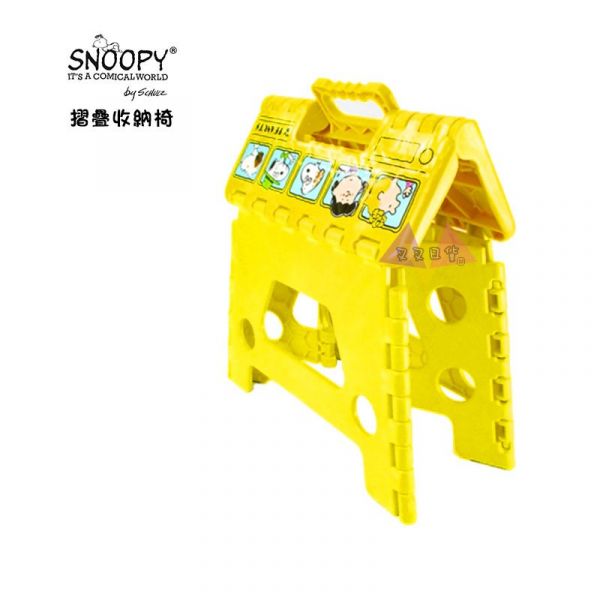 Snoopy史努比塔克貝拉奧拉夫與好朋友們黃色校車雙層巴士攜帶式摺疊椅板凳 