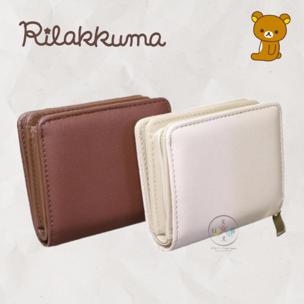 拉拉熊 懶懶熊 菱格壓紋 立體金屬牌 拉鍊 兩折短夾 零錢包 2選1 