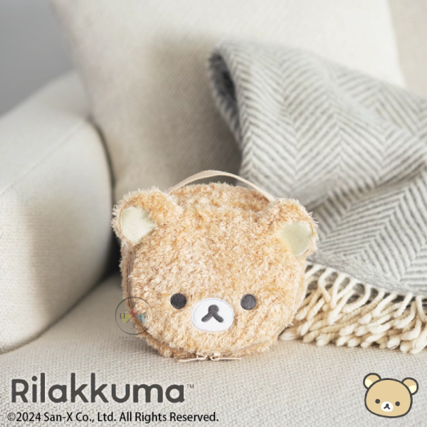 拉拉熊 懶懶熊 專賣店限定 手提 大臉 頭型 絨毛 刺繡 化妝包 收納包 