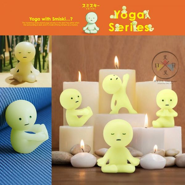 SMISKI不可思議的夜光妖精瑜珈伸展操系列6+隱藏版公仔擺飾盒玩隨機1入 