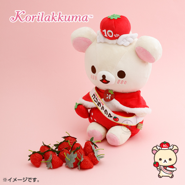 預購9月 拉拉熊 懶懶熊 懶妹 專賣店限定 害羞 栃木草莓大使代言人 10周年紀念 絨毛玩偶娃娃【3/19截止】 