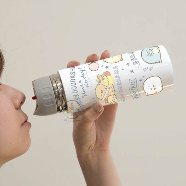 角落生物 抱食物 蓋可當杯子 超輕量寬口保溫瓶盒裝360ml 