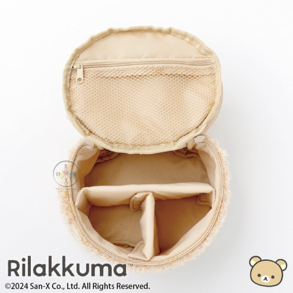 拉拉熊 懶懶熊 專賣店限定 手提 大臉 頭型 絨毛 刺繡 化妝包 收納包 