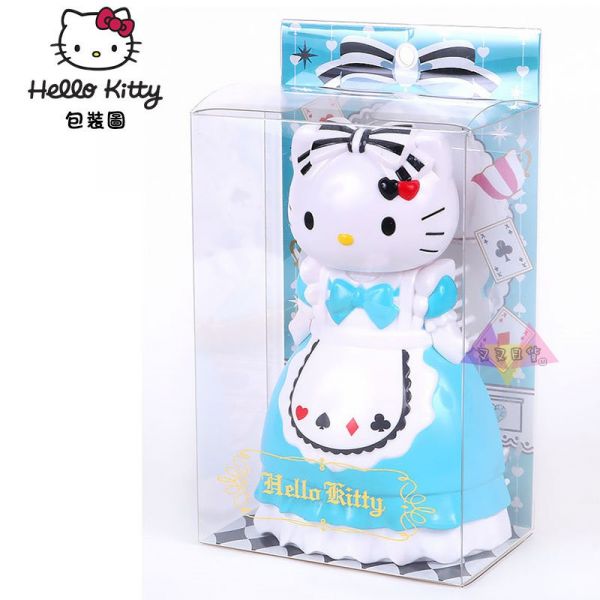Hello Kitty凱蒂貓變裝愛麗絲藍洋裝公仔梳子盒裝 