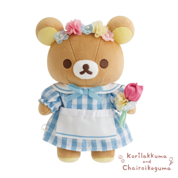 拉拉熊 懶懶熊 有樂町專賣店限定 花卉市集 東京車站限定 花冠 絨毛玩偶 娃娃 20公分 