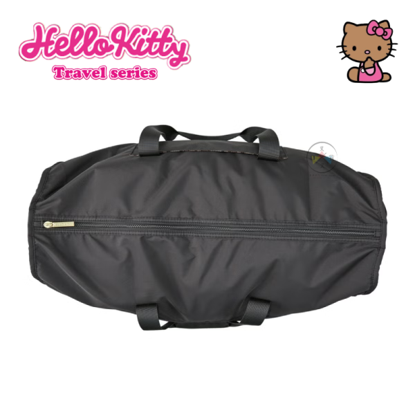 三麗鷗 曬黑 KITTY 凱蒂貓 刺繡大頭 行李袋 旅行袋 可折疊 L號 38L 