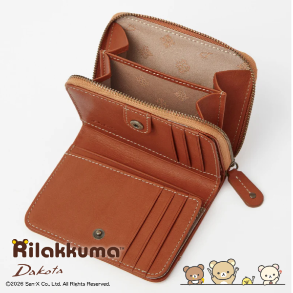 預購 拉拉熊 懶懶熊 小雞 專賣店限定Dakota聯名 皮革 兩折 短夾 拉鍊錢包 皮夾 2選1【4/30截止】 