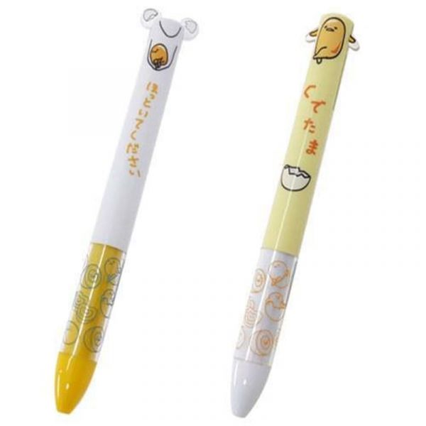 [五折加購優惠] 蛋黃哥雙色筆原子筆白管不要管我/黃管翹腿 2選1 日本製 